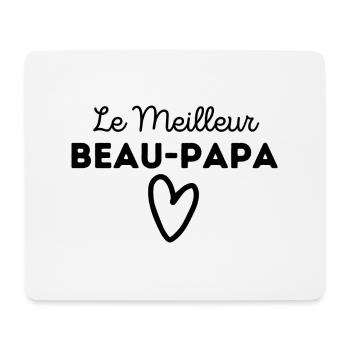 le meilleur beau papa coeur cadeau original - Tapis de souris (format paysage) - blanc - Devant