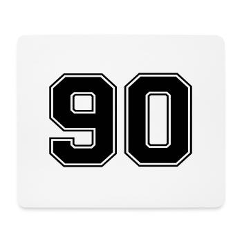 90 - Mousepad (Querformat) - Weiß - Vorne