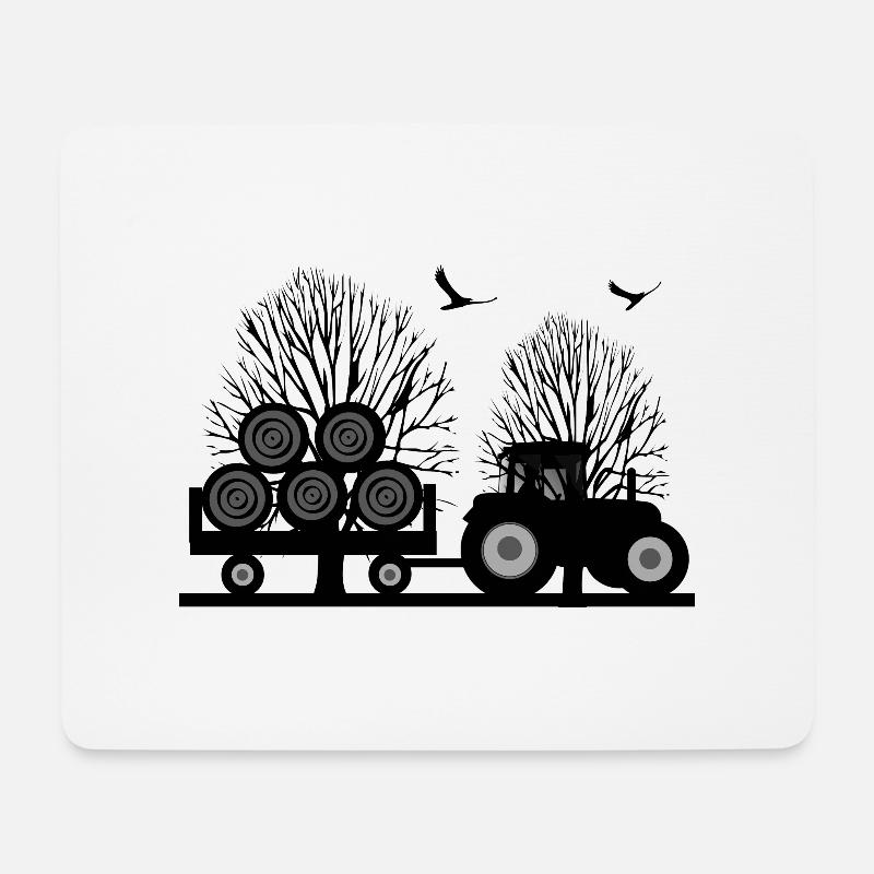Traktor - Mousepad (Querformat) - Weiß