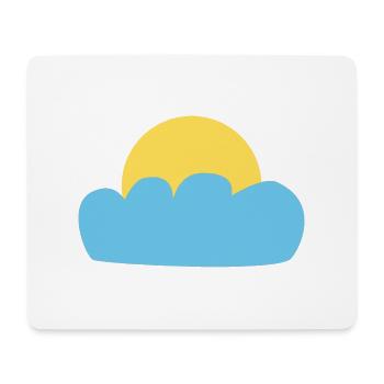 soleil et nuages - Tapis de souris (format paysage) - blanc - Devant