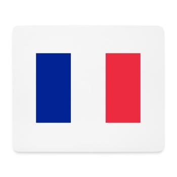 Drapeau français / French flag - Tapis de souris (format paysage) - blanc - Devant