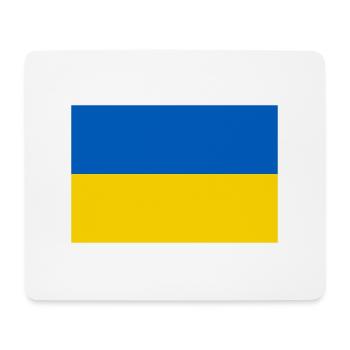 Drapeau Ukraine / Ukraine flag - Tapis de souris (format paysage) - blanc - Devant