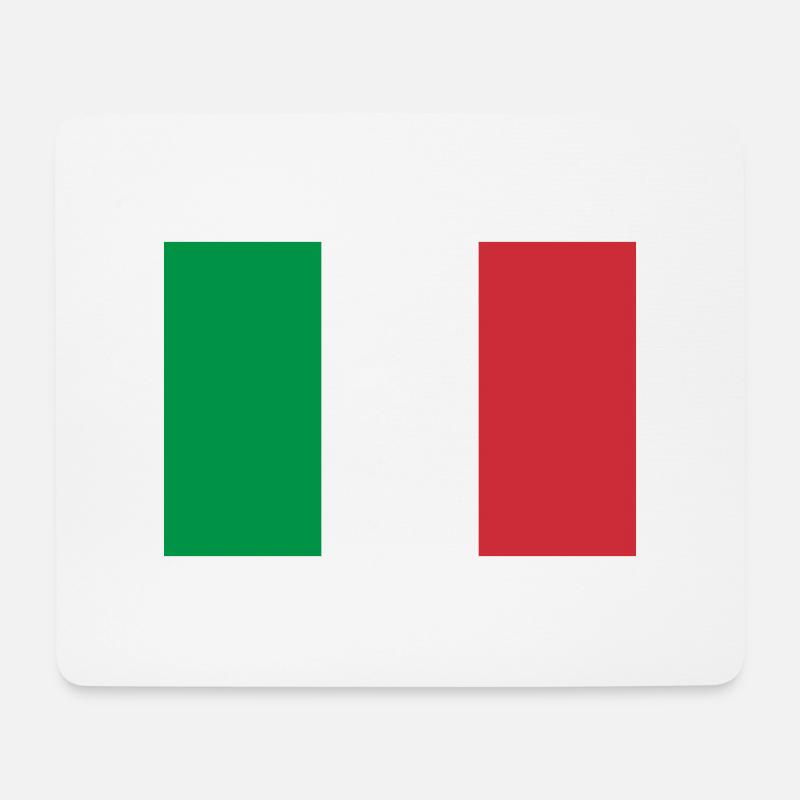 Flagge Italien / Italienische Flagge - Mousepad (Querformat) - Weiß
