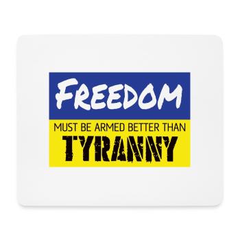 La liberté doit être mieux armée que la tyrannie - Tapis de souris (format paysage) - blanc - Devant