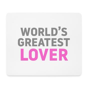 World's greatest lover macho self-confident satire - Mouse Pad (horizontal) - white - Front