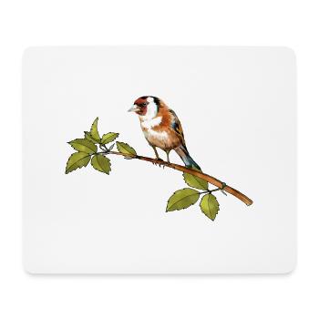 Oiseau - Tapis de souris (format paysage) - blanc - Devant