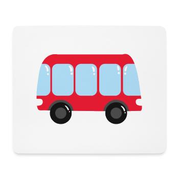 Bus Rot - Mousepad (Querformat) - Weiß - Vorne