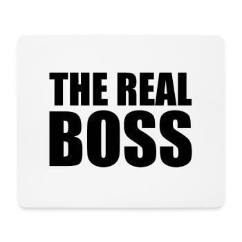 The real boss - Mousepad (Querformat) - Weiß - Vorne