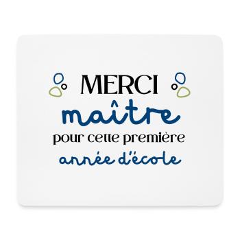 Merci maître pour cette première année d'école - Tapis de souris (format paysage) - blanc - Devant