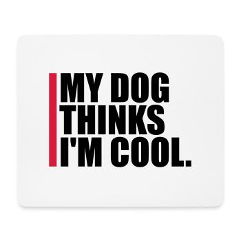 Dog thinks in the cool - Mouse Pad (horizontal) - white - Front
