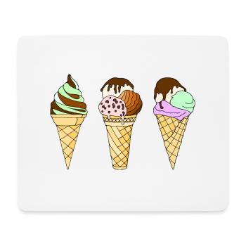 Eis - Mousepad (Querformat) - Weiß - Vorne