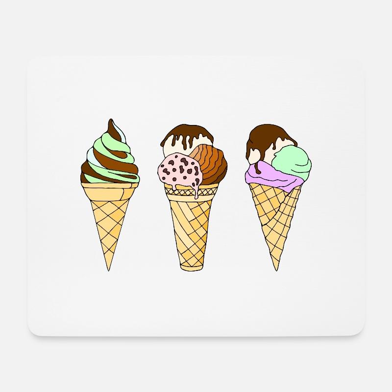 Eis - Mousepad (Querformat) - Weiß