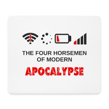 Les quatre cavaliers de Modern Apocalypse Nerd - Tapis de souris (format paysage) - blanc - Devant