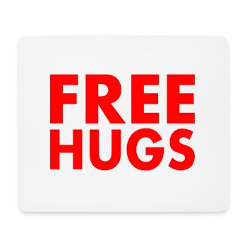 Free hugs - Tapis de souris (format paysage) - blanc - Devant
