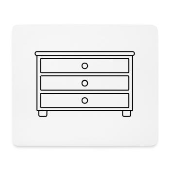 Tiroirs de meubles Commode Design - Tapis de souris (format paysage) - blanc - Devant