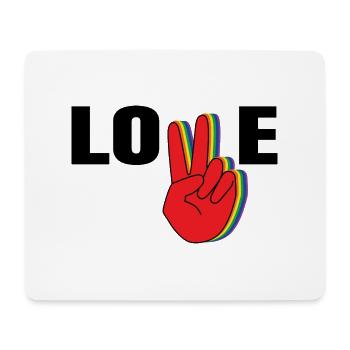 Love Peace Equality Kindess Inclusion Rainbow Lgbt - Mousepad (Querformat) - Weiß - Vorne