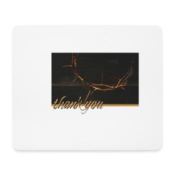 Thank you saved - Mousepad (Querformat) - Weiß - Vorne