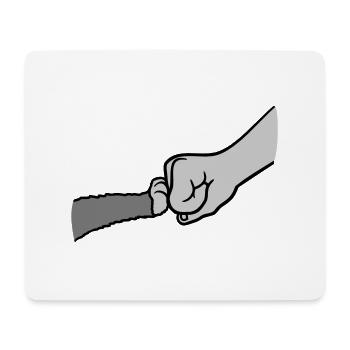 Pompe à poing Cat Brofist - Tapis de souris (format paysage) - blanc - Devant