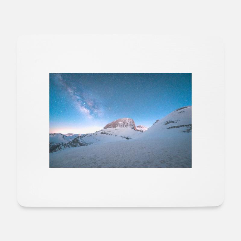 Die Milchstraßengalaxie über dem Olymp in Griechenland - Mousepad (Querformat) - Weiß