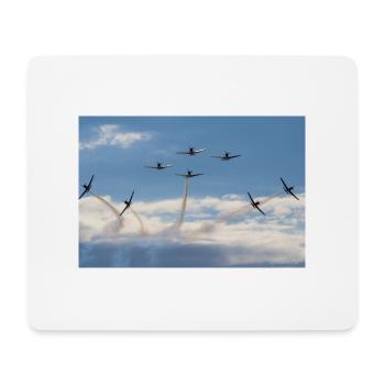 PC-7 Team der Schweizer Luftwaffe - Mousepad (Querformat) - Weiß - Vorne
