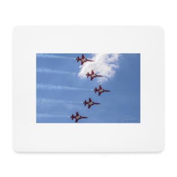 Patrouille Suisse der Schweizer Luftwaffe - Mousepad (Querformat) - Weiß - Vorne