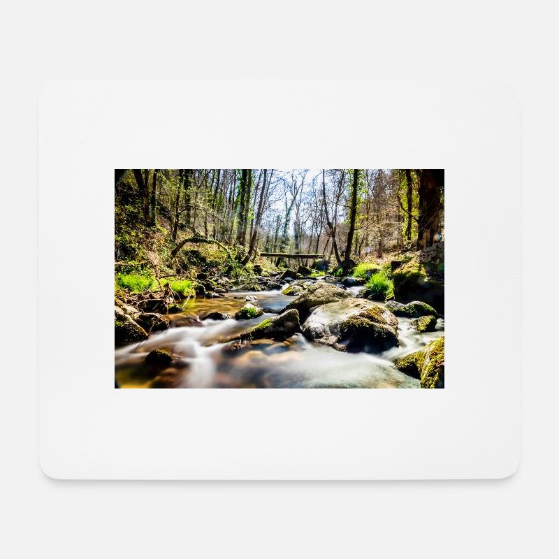 Fluss - Mousepad (Querformat) - Weiß