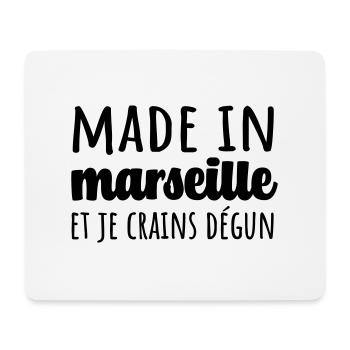 teeshirt marseille humour expression dégun - Tapis de souris (format paysage) - blanc - Devant