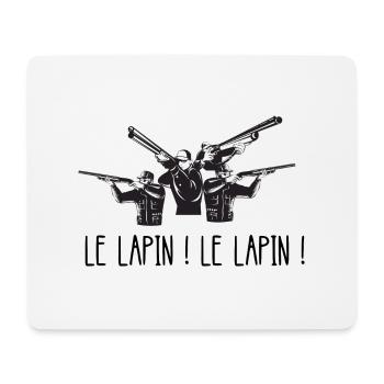 le lapin - Tapis de souris (format paysage) - blanc - Devant