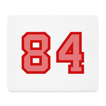 Cool Retro Retrostyle Numéro de maillot numéro de dos - Tapis de souris (format paysage) - blanc - Devant