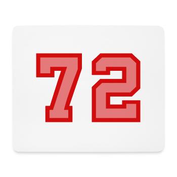 Coole Retro Retrostyle Jersey Nummer Rückennummer - Mousepad (Querformat) - Weiß - Vorne