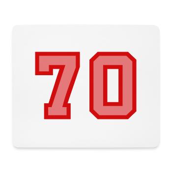 Cool Retro Retrostyle Numéro de maillot numéro de dos - Tapis de souris (format paysage) - blanc - Devant