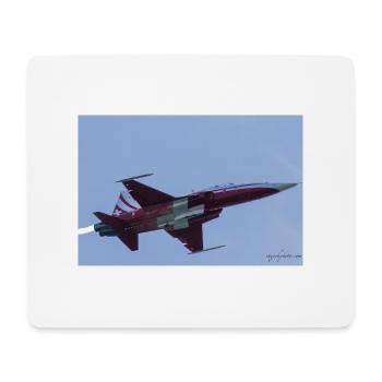 Fighter jet of the Patrouille Suisse - Mouse Pad (horizontal) - white - Front