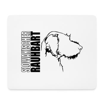 SLOWAKISCHER RAUHBART Profil Hunde Hund Wilsigns - Mousepad (Querformat) - Weiß - Vorne
