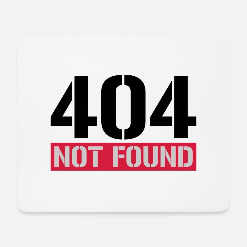 404 not found Meldung - Mousepad (Querformat) - Weiß