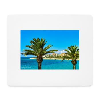 Palmen von Ajaccio in Korsika. - Mousepad (Querformat) - Weiß - Vorne
