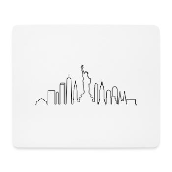 Skyline von NY - Mousepad (Querformat) - Weiß - Vorne