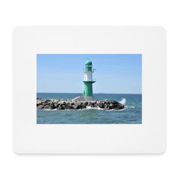 Molenfeuer im Hafen von Warnemünde - Mousepad (Querformat) - Weiß - Vorne