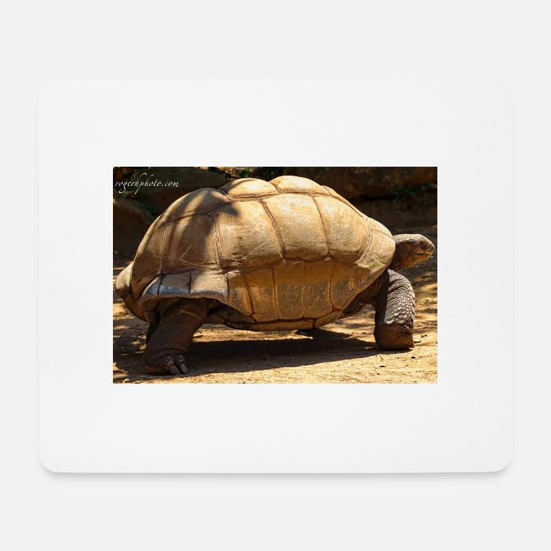 Galapagos Giant Turtle - Mouse Pad (horizontal) - white