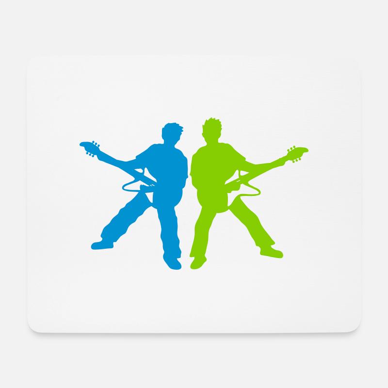 Rock Konzert Band Gitarrist - Mousepad (Querformat) - Weiß