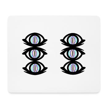 Eye Eyes Fantasy Chaman Spirituel Occulte - Tapis de souris (format paysage) - blanc - Devant