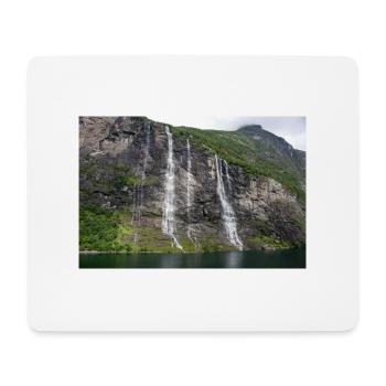Seven Sisters Waterfall Norway Geiranger - Mousepad (Querformat) - Weiß - Vorne