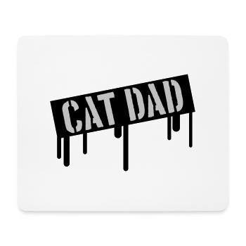 Stempel Cat Dad Logo - Mousepad (Querformat) - Weiß - Vorne