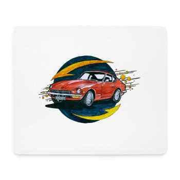 Red Car - Mousepad (Querformat) - Weiß - Vorne