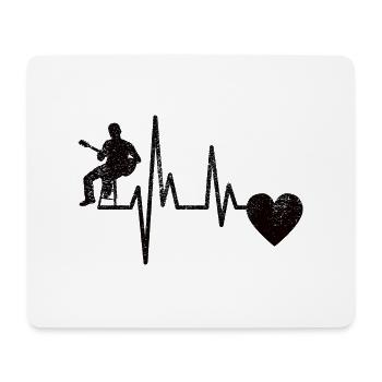 Gitarrist Musik Musiker Gitarristin Band Gitarre - Mousepad (Querformat) - Weiß - Vorne