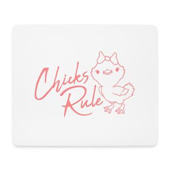 Cute Little Bird Chicks Rule - Mouse Pad (horizontal) - white - Front