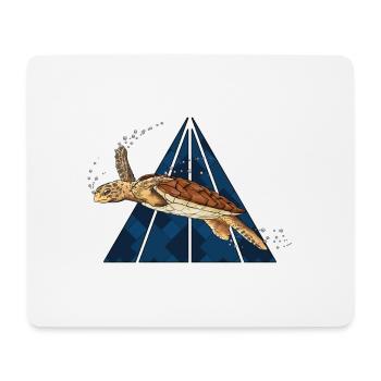 Echte Karettschildkröte - Mousepad (Querformat) - Weiß - Vorne