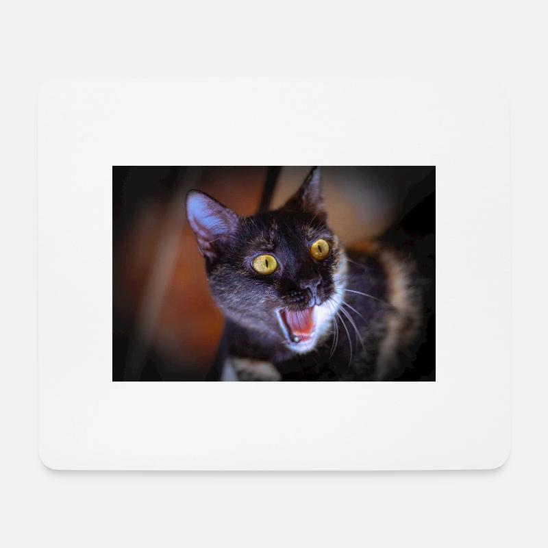 Meine lustige Katze - Mousepad (Querformat) - Weiß