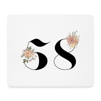 58th Anniversary Flowers (Gift of 58 years) - Mouse Pad (horizontal) - white - Front