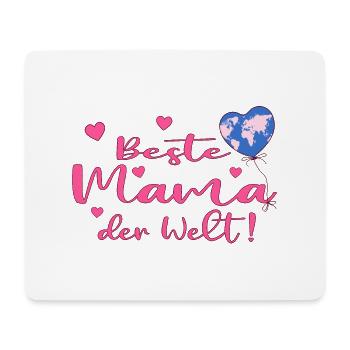Beste Mama der Welt pink - Mousepad (Querformat) - Weiß - Vorne