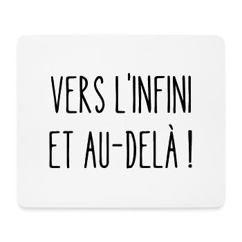 vers l'infini et au-delà - Tapis de souris (format paysage) - blanc - Devant